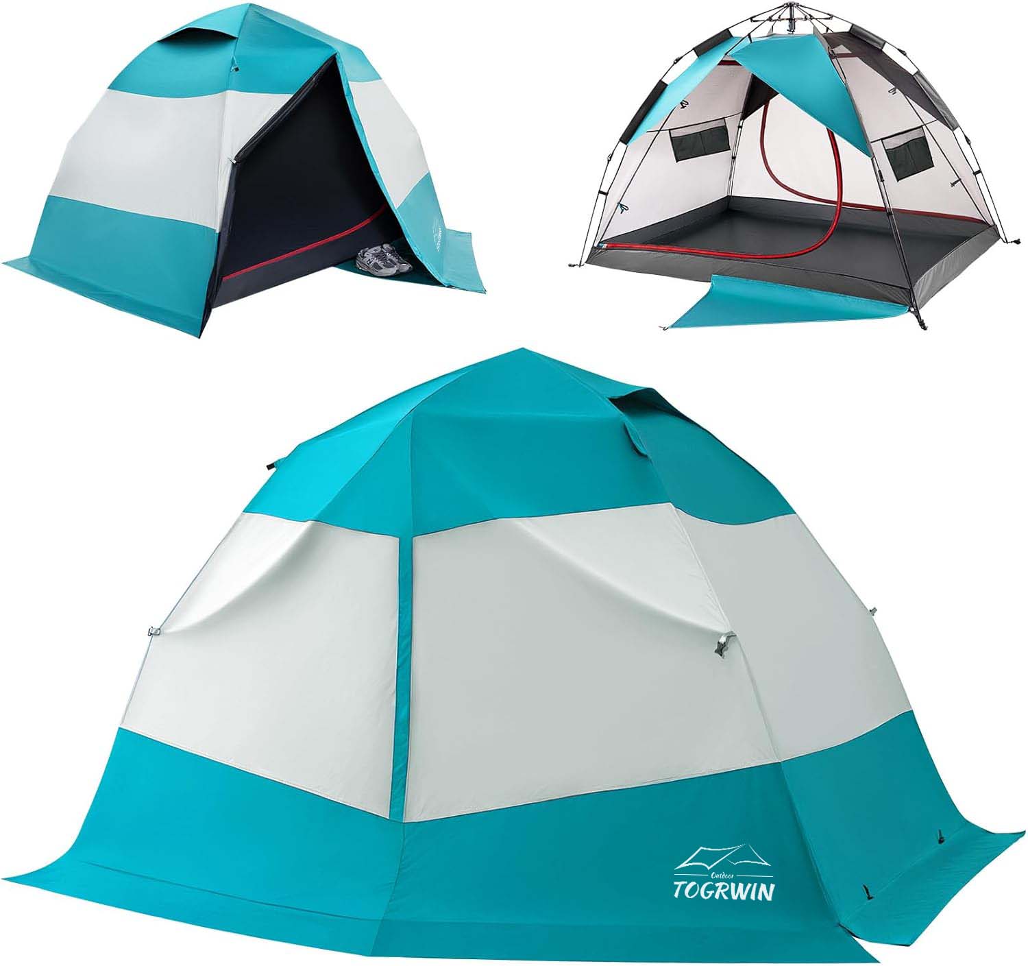 TORGWIN Camping Zelt 2 Person, wasserdichte und Blackout Doppelschicht Pop -Up Outdoor Tent